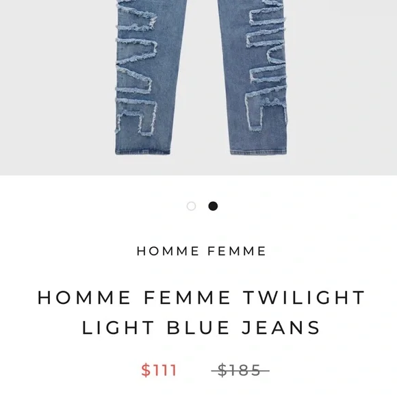 New-Homme Femme Twilight light blue jeans
